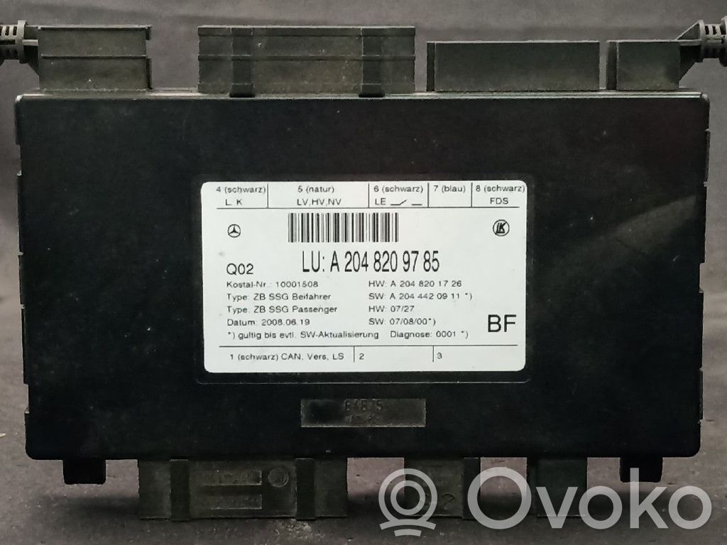 Mercedes-Benz GLK (X204) Autres unités de commande / modules 