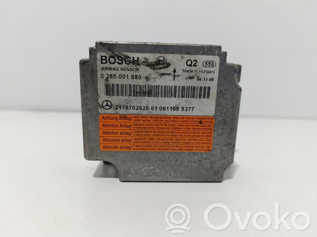 Airbag control unit/module   2118702626,2118701185,2118705885,A2118701185,A2118702626,A2118705885