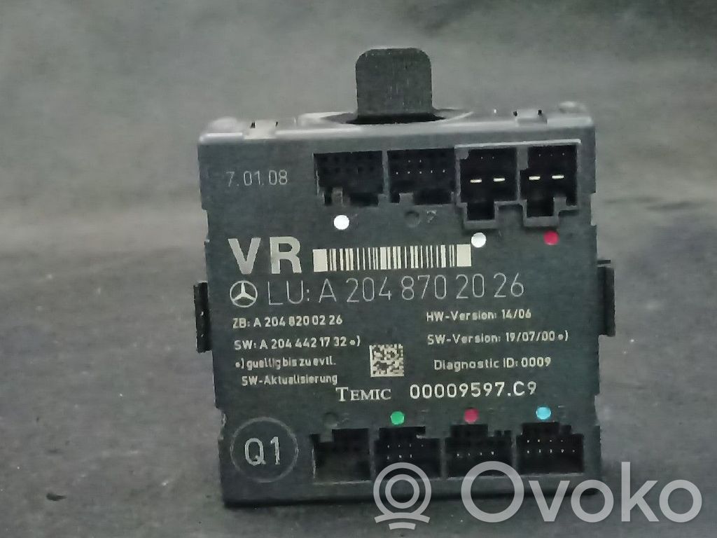 Mercedes-Benz C W204 Door control unit/module 