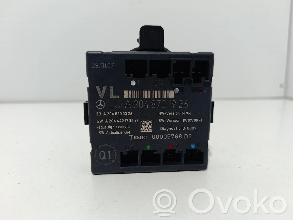 Mercedes-Benz C W204 Door control unit/module 