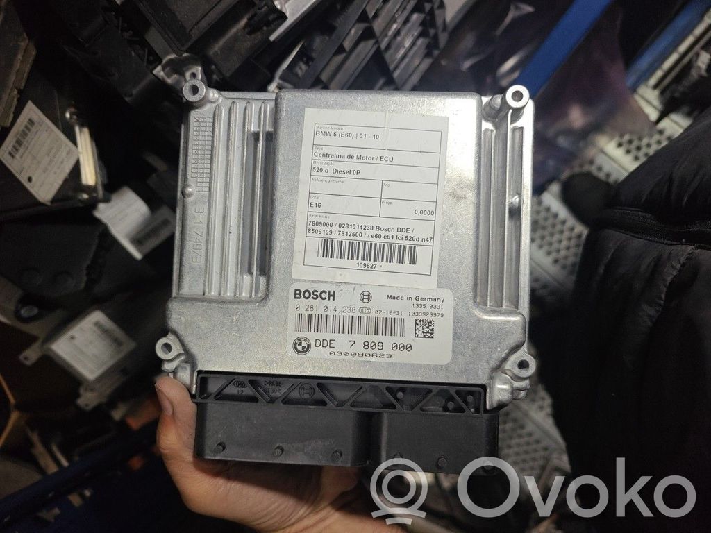 Dzinēja vadības bloks   7809000,0281014238BOSCHDDE,7812500,8506199,E60E61LCI520DN47