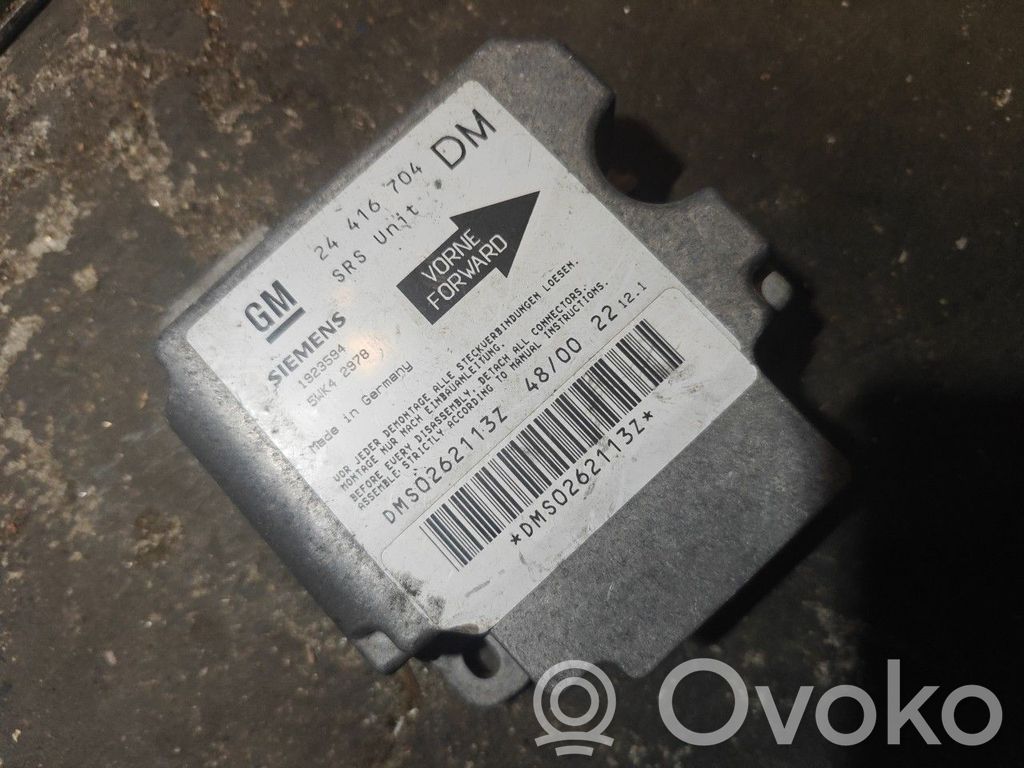 Opel Astra G Unidad de control/módulo del Airbag 
