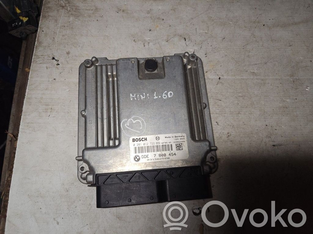 Engine control unit/module   DDE,0281012722,7808454,BOSCH,MINIR55R56R57