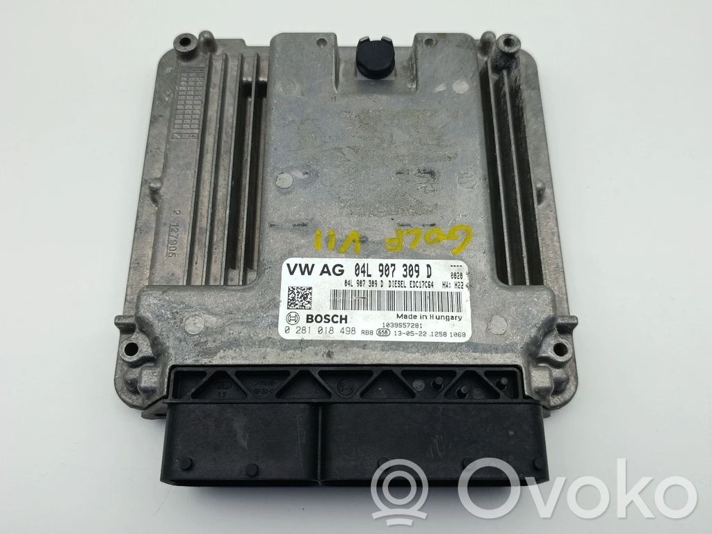 Unidad de control/módulo del motor   04L907309,0281018498,04L907309D