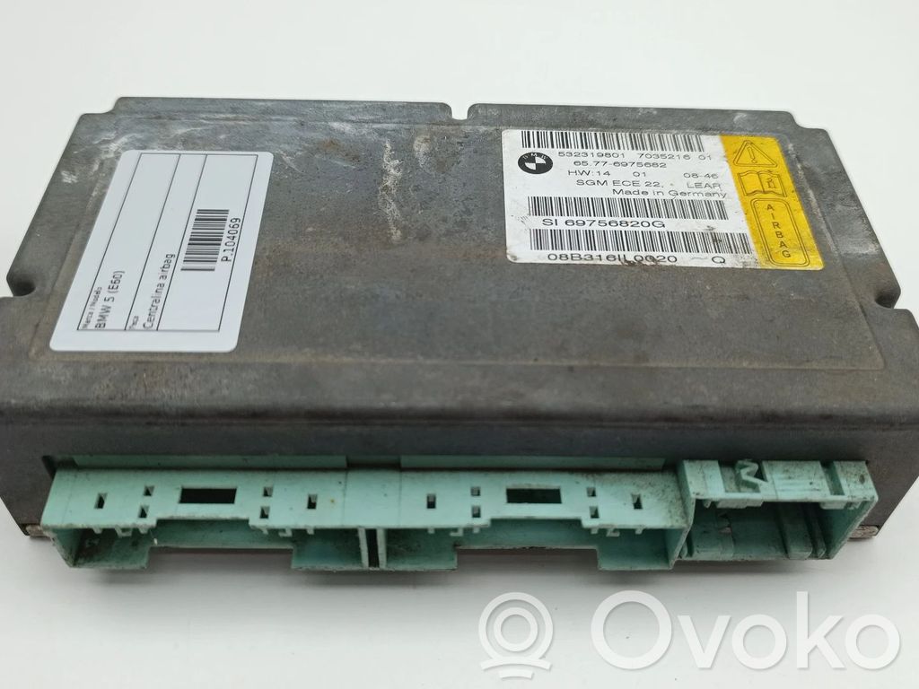 BMW 5 E60 E61 Oro pagalvių valdymo blokas 