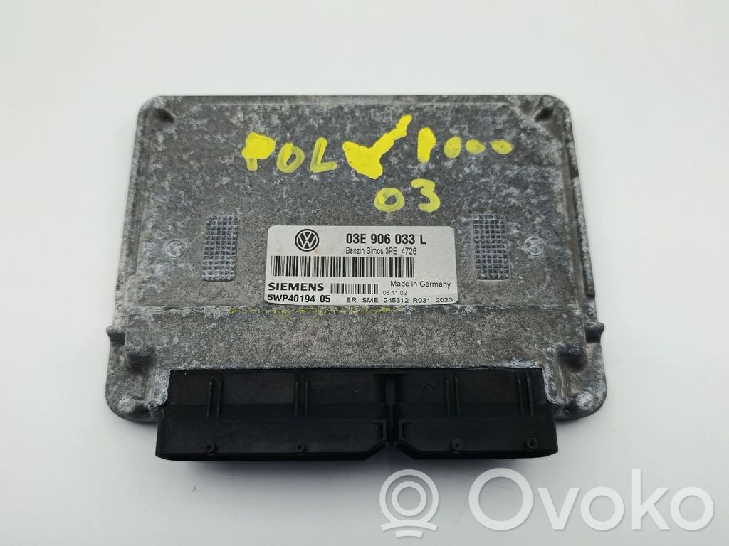 Engine control unit/module   03E906033L,5WP40194,5WP4019405