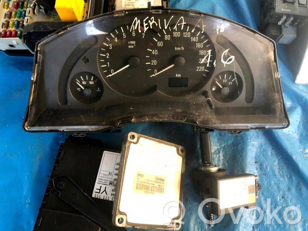 Opel Meriva A Engine ECU kit and lock set 