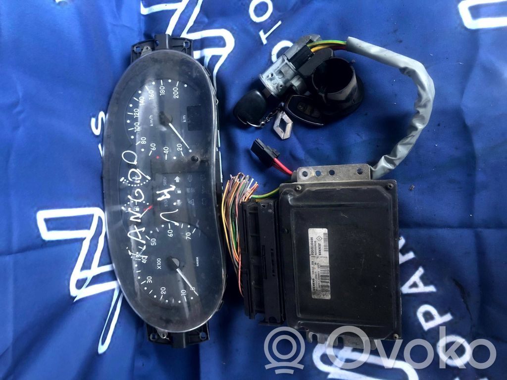 Renault Kangoo I Engine ECU kit and lock set 