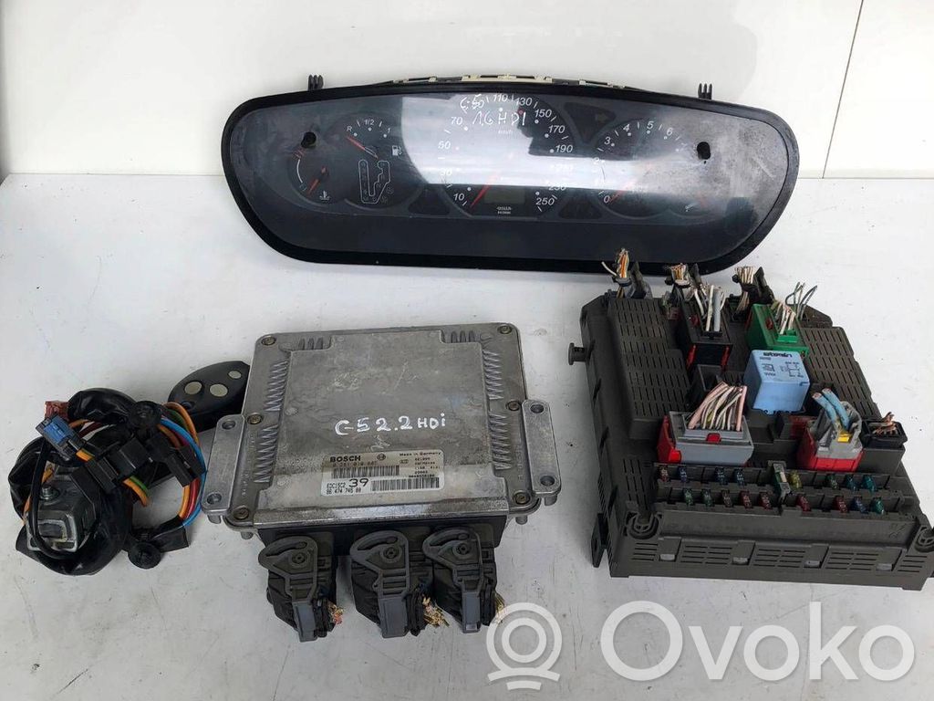 Citroen C5 Komputer / Sterownik ECU i komplet kluczy 
