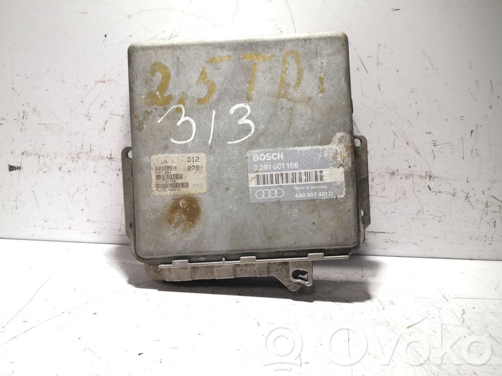 Engine control unit/module   4A0907401D,0281001166