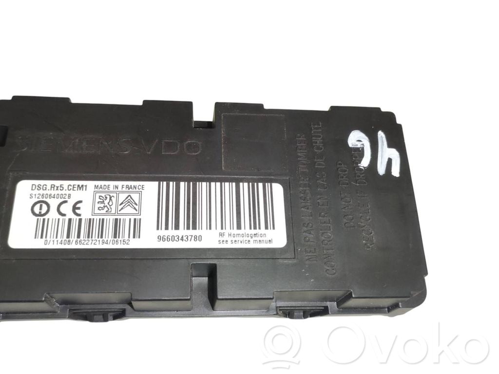 Peugeot 607 Tire pressure control unit 