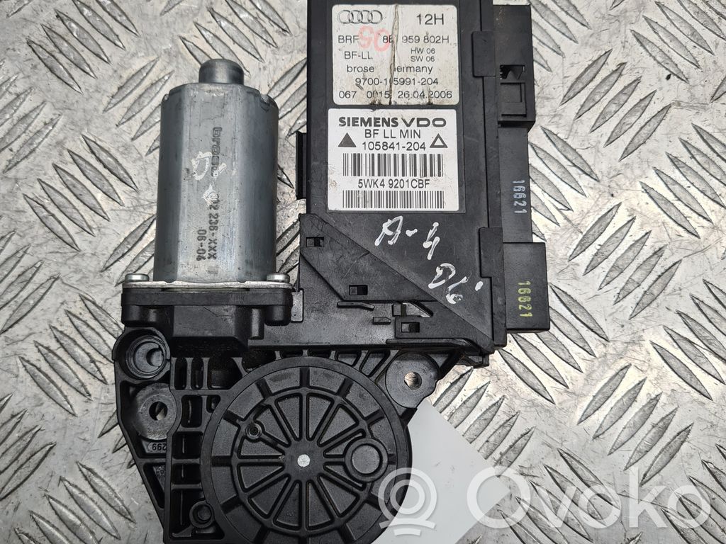 Audi A4 S4 B7 8E 8H Etuoven ikkunan nostomoottori 