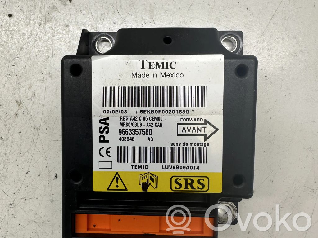Citroen C3 Pluriel Airbag control unit/module 