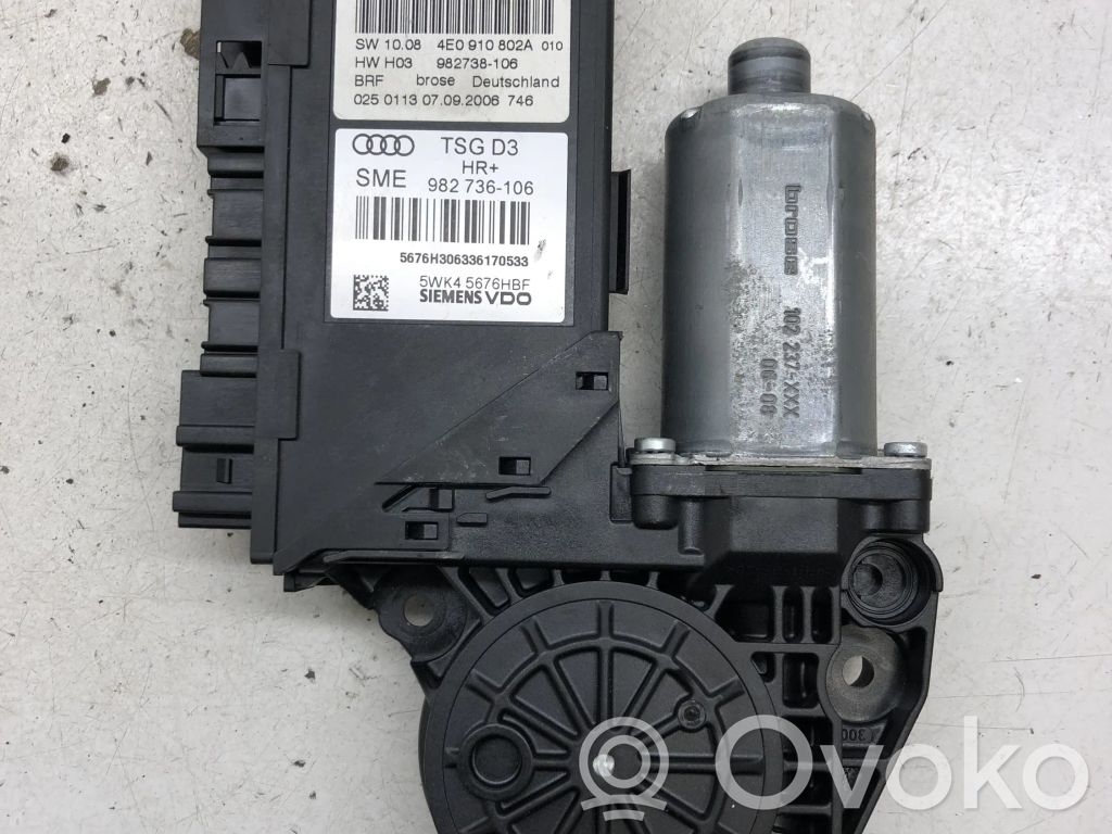 Audi A8 S8 D3 4E Rear door window regulator motor 