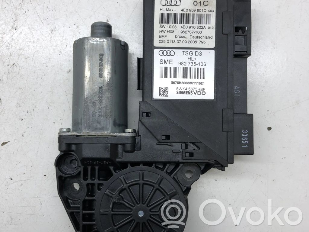 Audi A8 S8 D3 4E Asa reguladora de la puerta trasera 