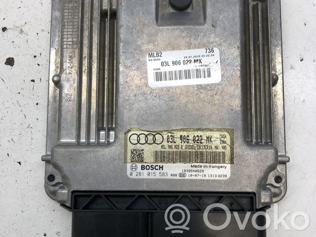 Engine control unit/module   03L906022MK,03L906022B,0281015583