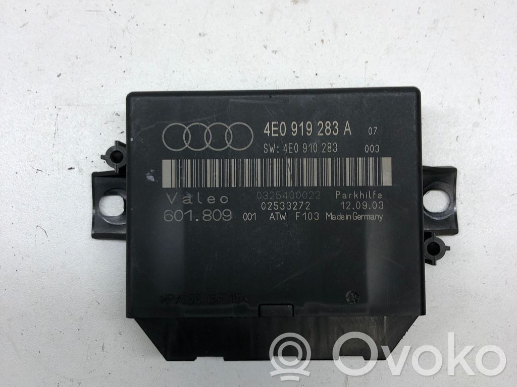 Audi A8 S8 D3 4E Pysäköintitutkan (PCD) ohjainlaite/moduuli 