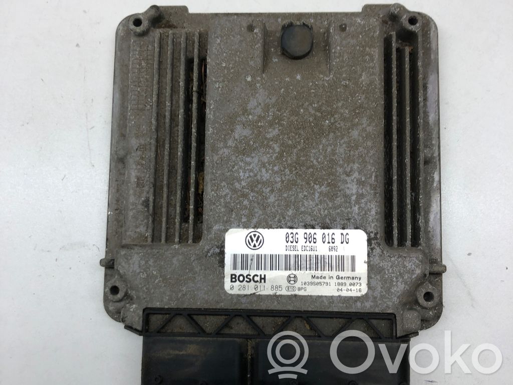 Engine control unit/module   03G906016DG,0281011885