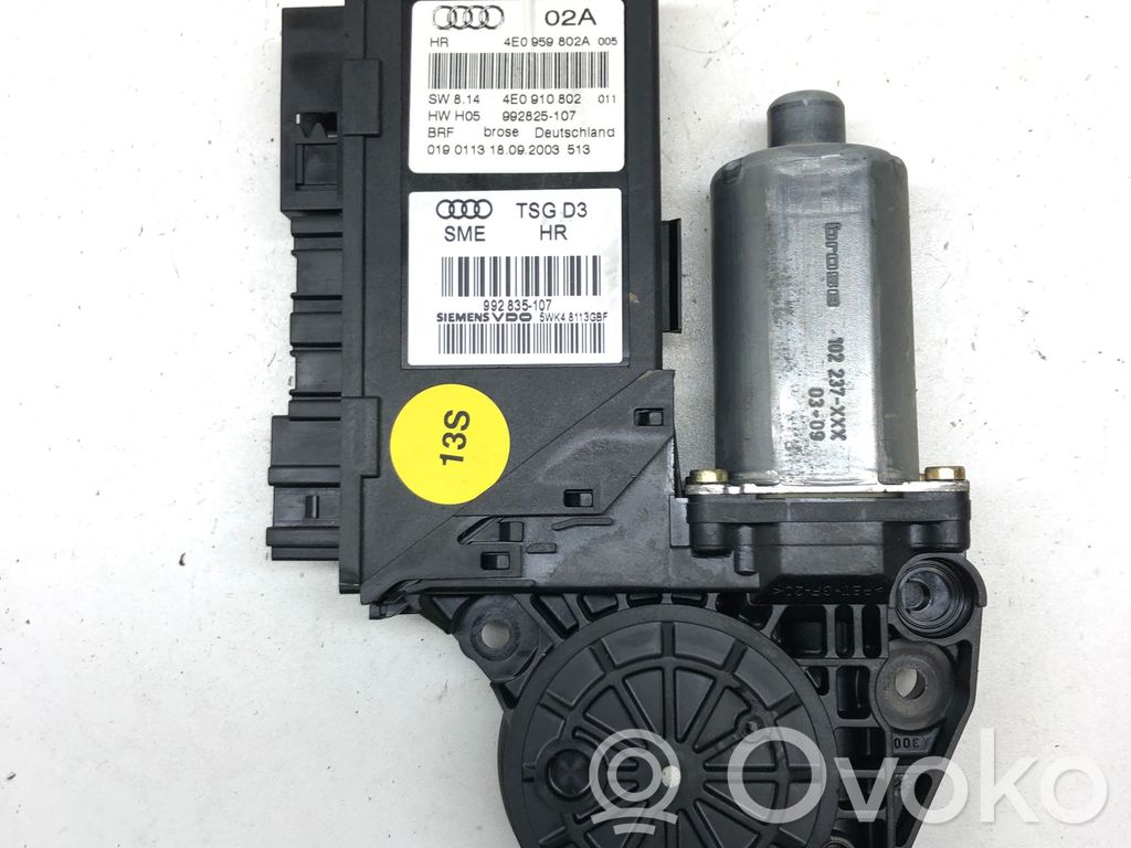 Audi A8 S8 D3 4E Asa reguladora de la puerta trasera 