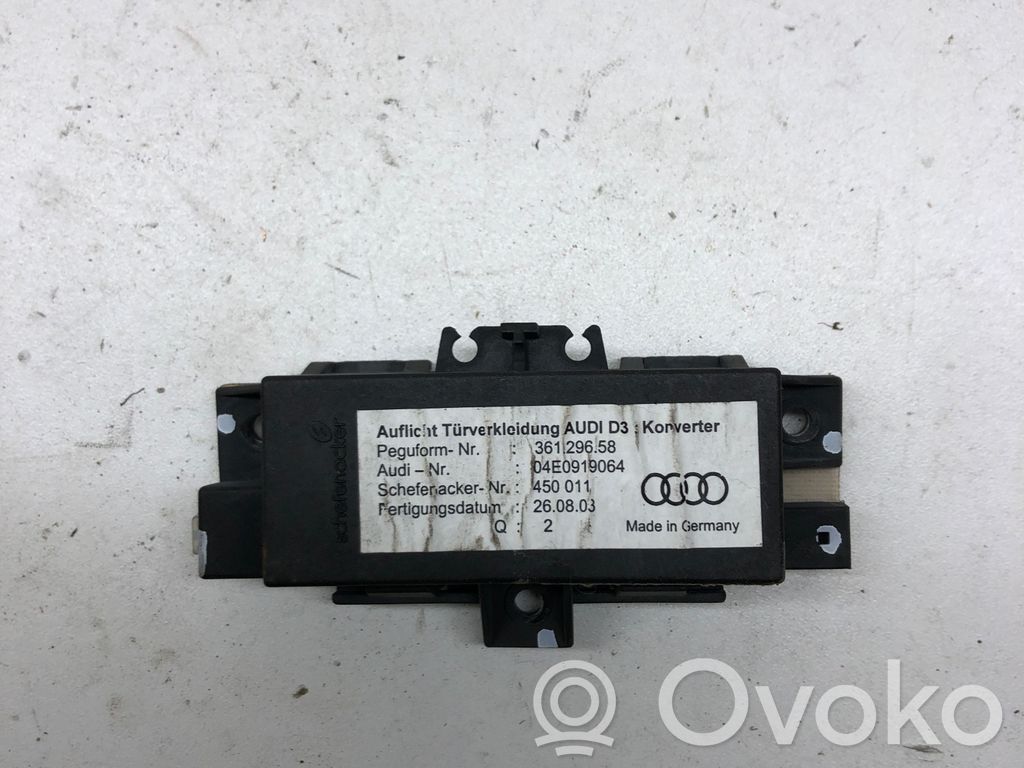 Audi A8 S8 D3 4E Oven ohjainlaite/moduuli 