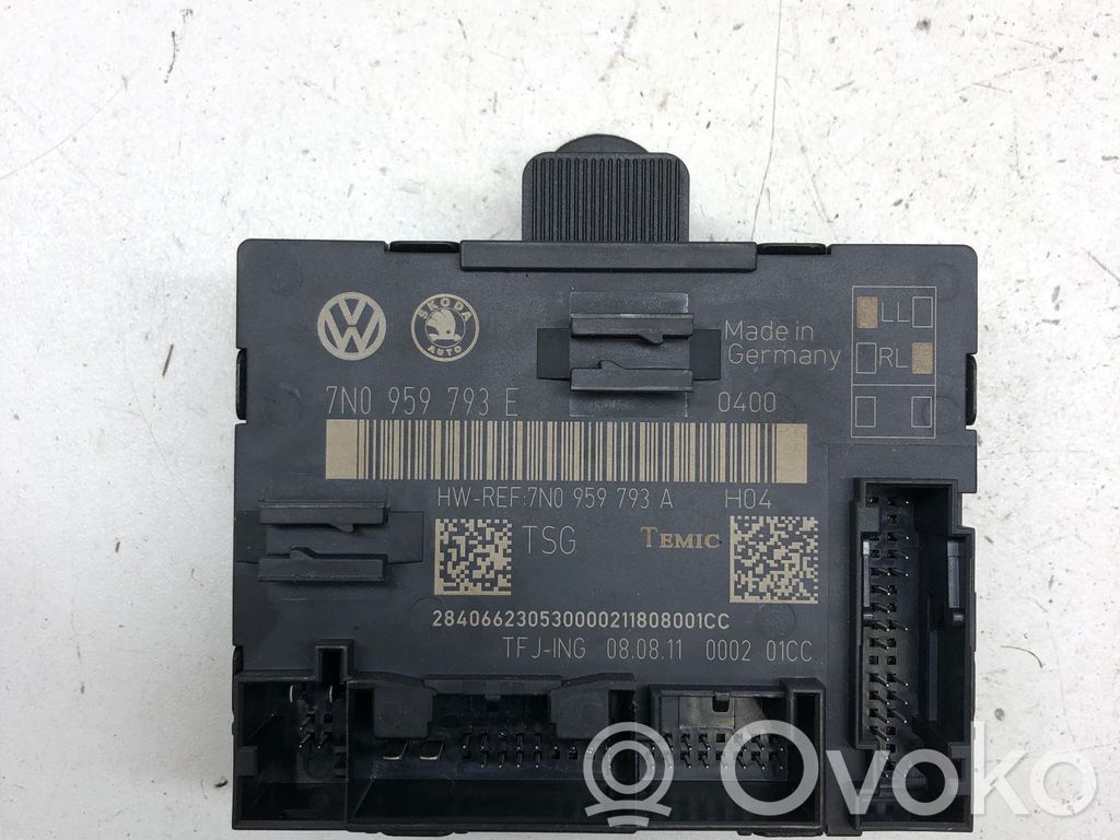 Skoda Yeti (5L) Unité de commande module de porte 