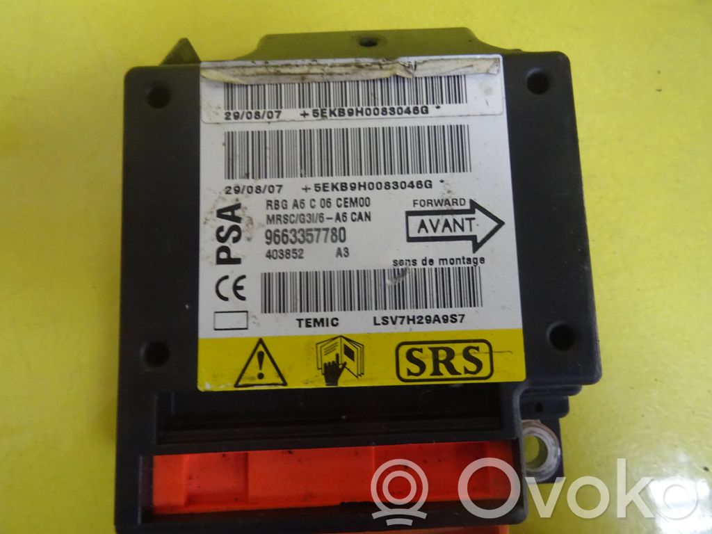 Airbag control unit/module   9663357780,403852