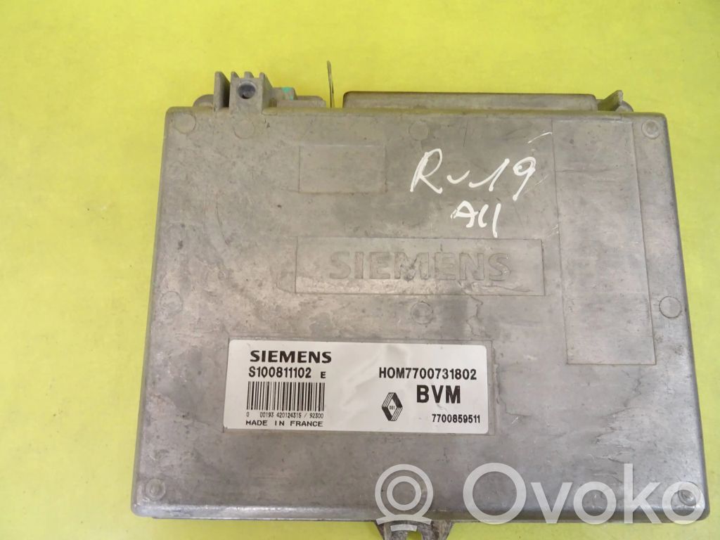 Renault 19 Engine control unit/module 