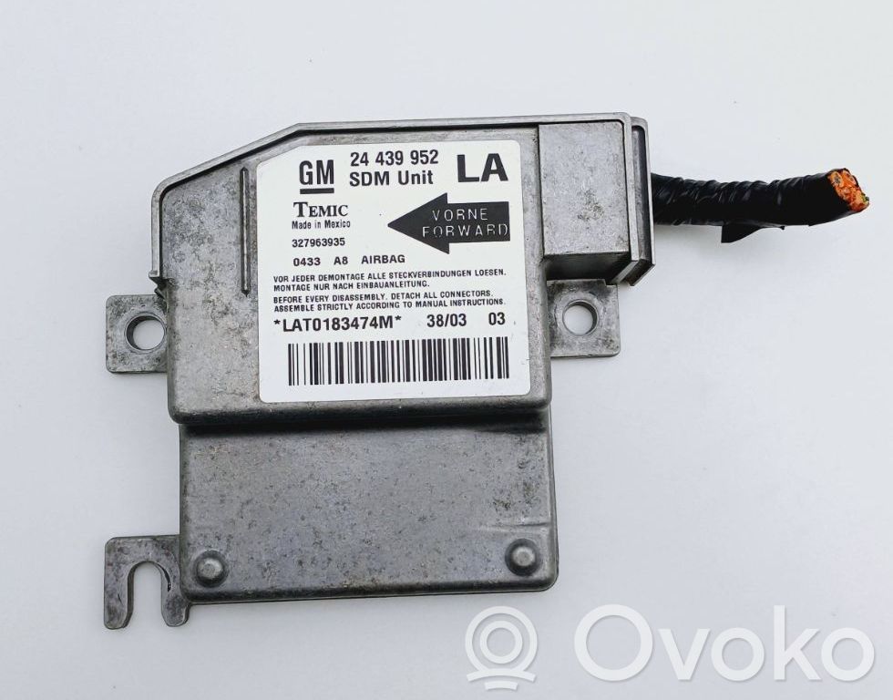 Opel Corsa C Unitate/modul de comandă airbaguri 