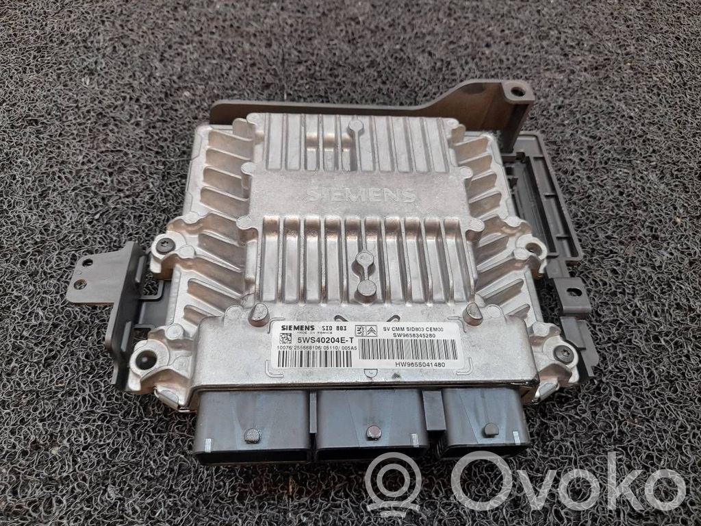 Unidad de control/módulo del motor   9658345280,HW9655041480,5WS40204ET