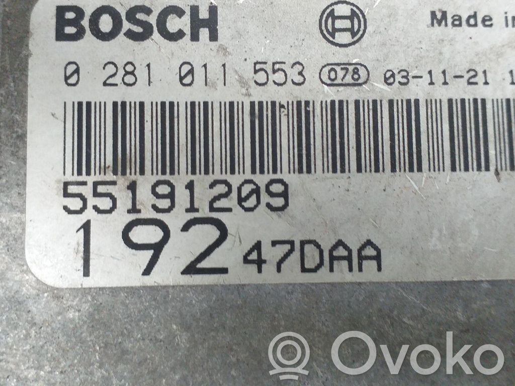 Unidad de control/módulo del motor   55191209