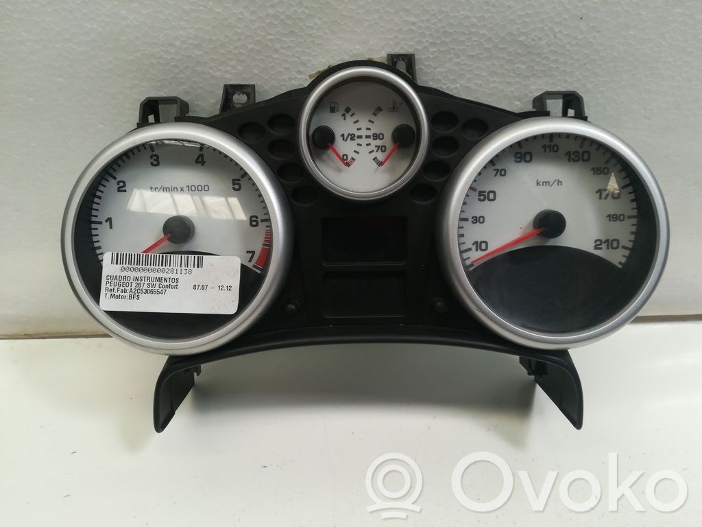 Peugeot 207 Tachimetro (quadro strumenti)