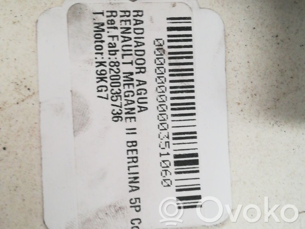 Renault Megane II Radiatore di raffreddamento