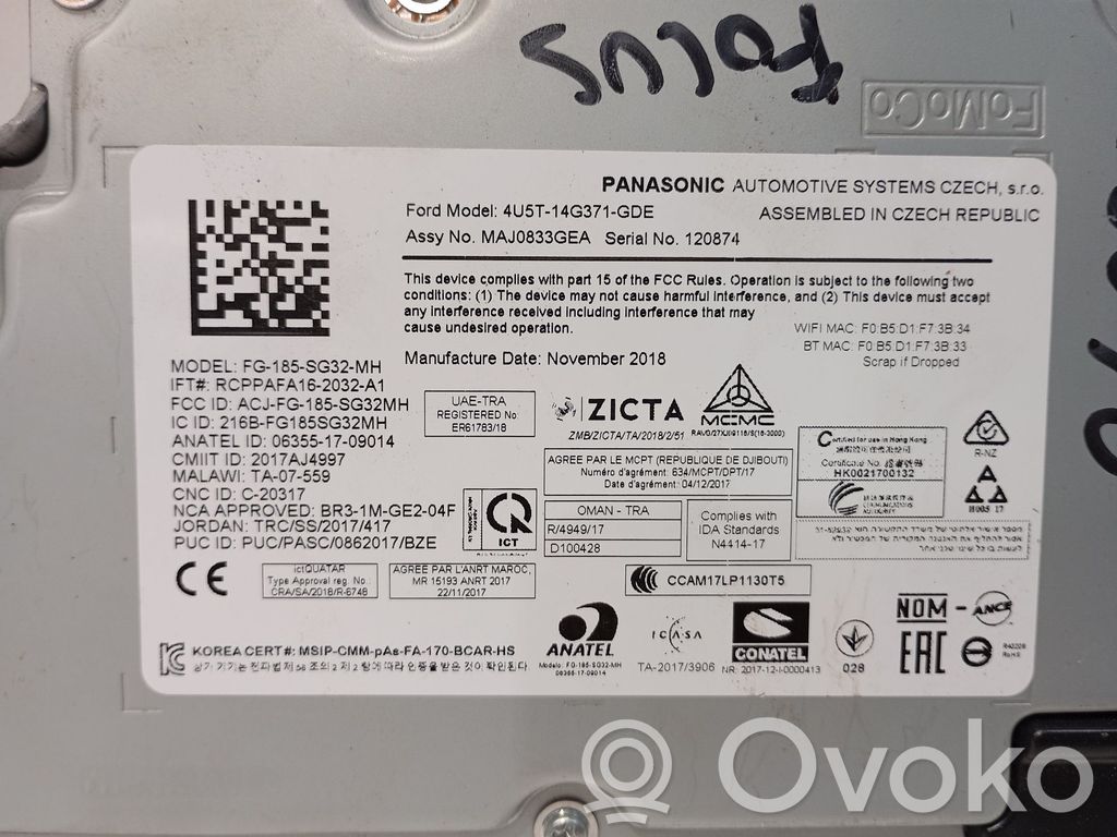 Ford Focus Radio / CD-Player / DVD-Player / Navigation 