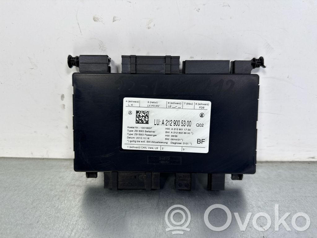 Mercedes-Benz E W212 Module de commande de siège 
