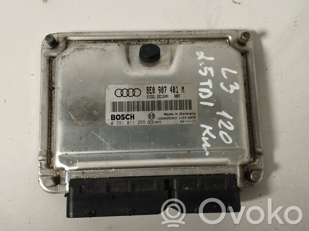 Engine control unit/module   8E0907401M,1039S05943,0281011255
