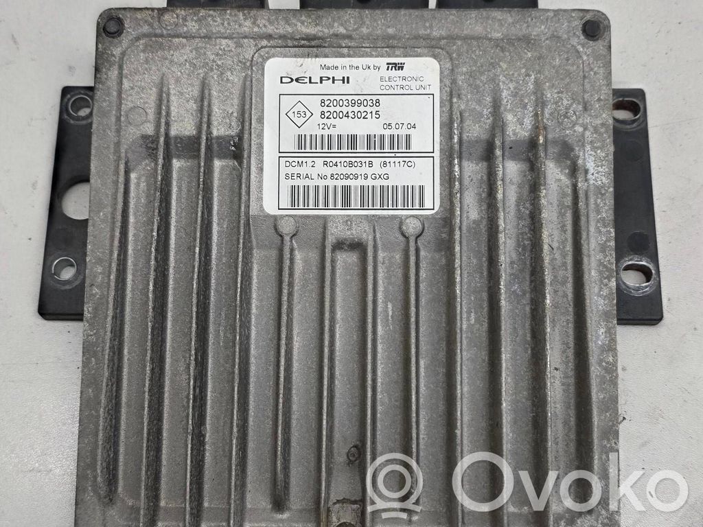 Engine control unit/module   8200430215,R0410B031B