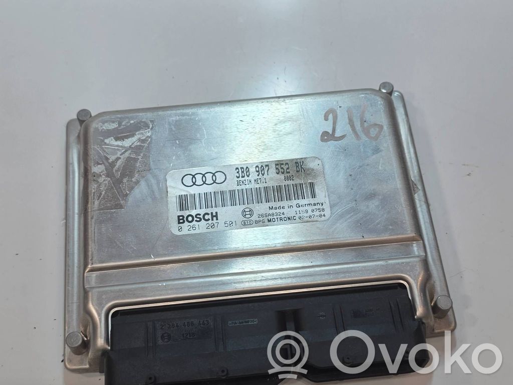 Engine control unit/module   3B0907552BK,26SA8324,81207501