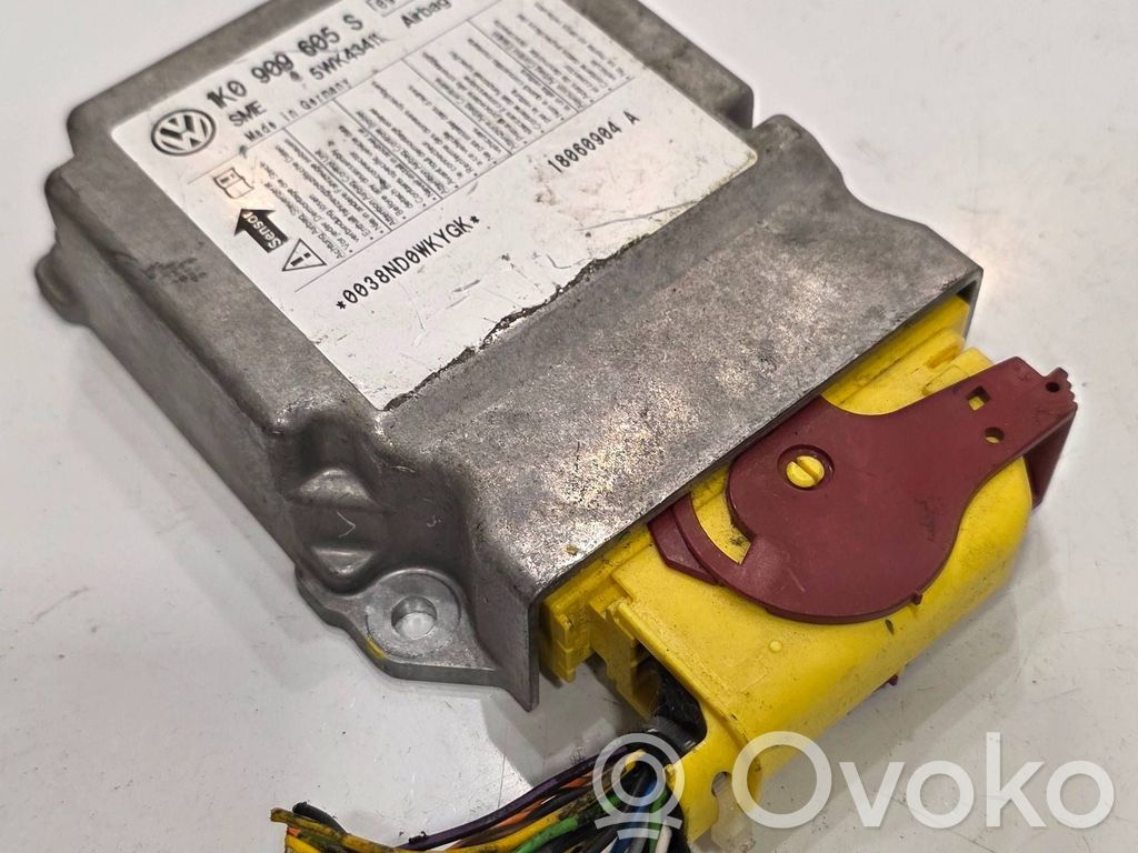Sterownik / Moduł Airbag   1K0909605S,5WK43411,18060904,09H026S08
