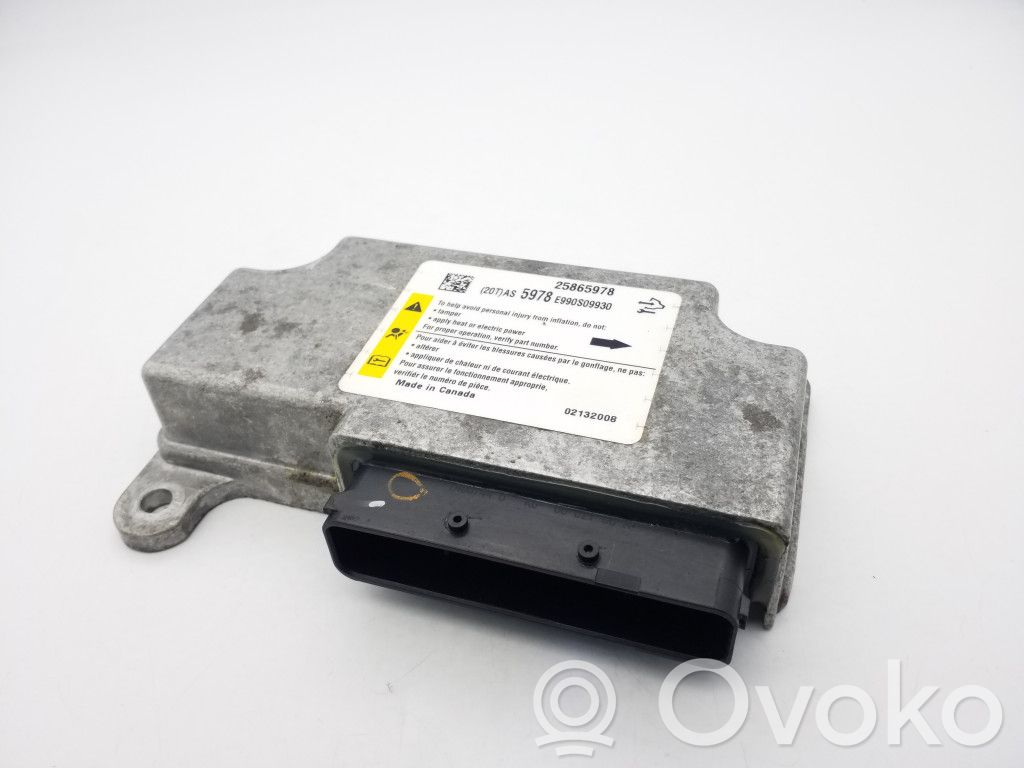 Airbag control unit/module   25865978,02132008