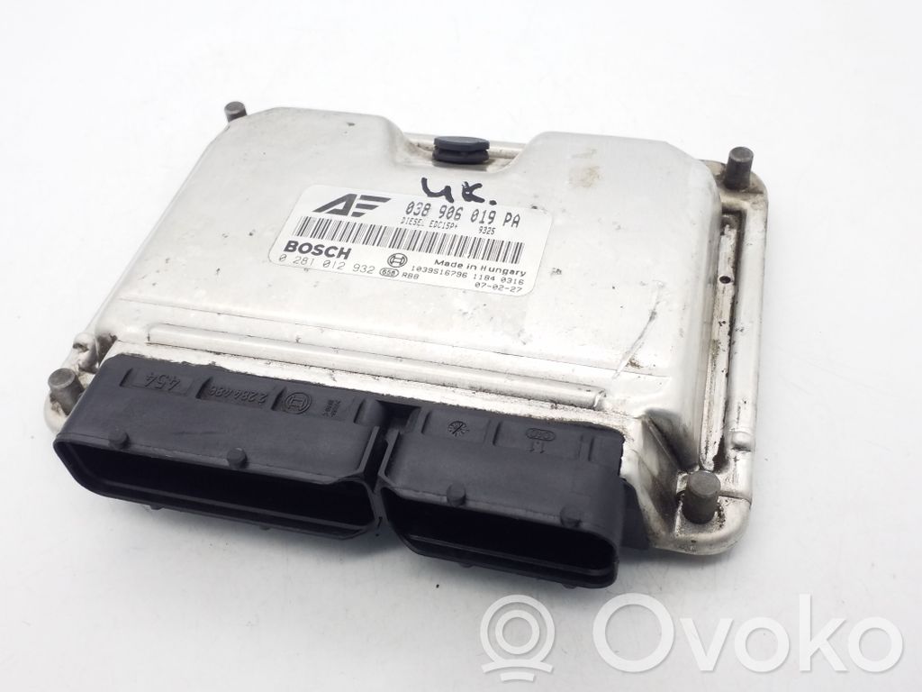 Engine control unit/module ECU   038906019PA,0281012932