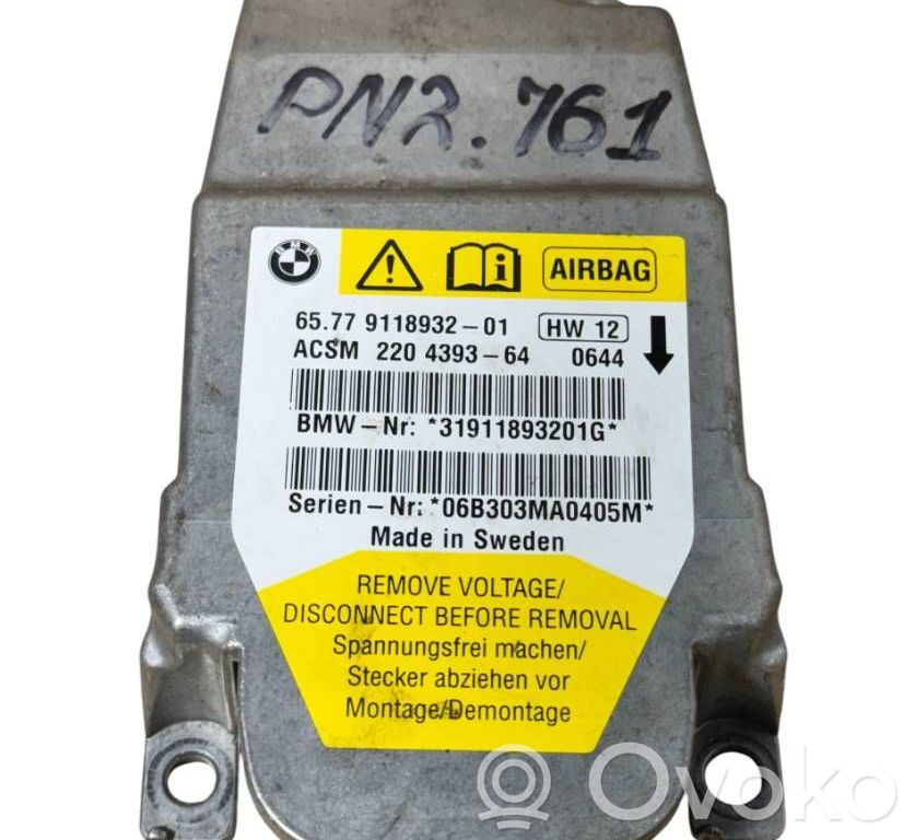 Unidad de control/módulo del Airbag   9118932