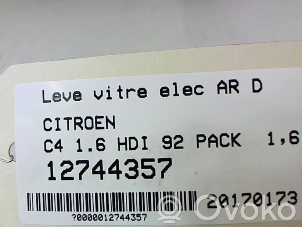 Citroen C4 I Elektryczny podnośnik szyby drzwi tylnych 