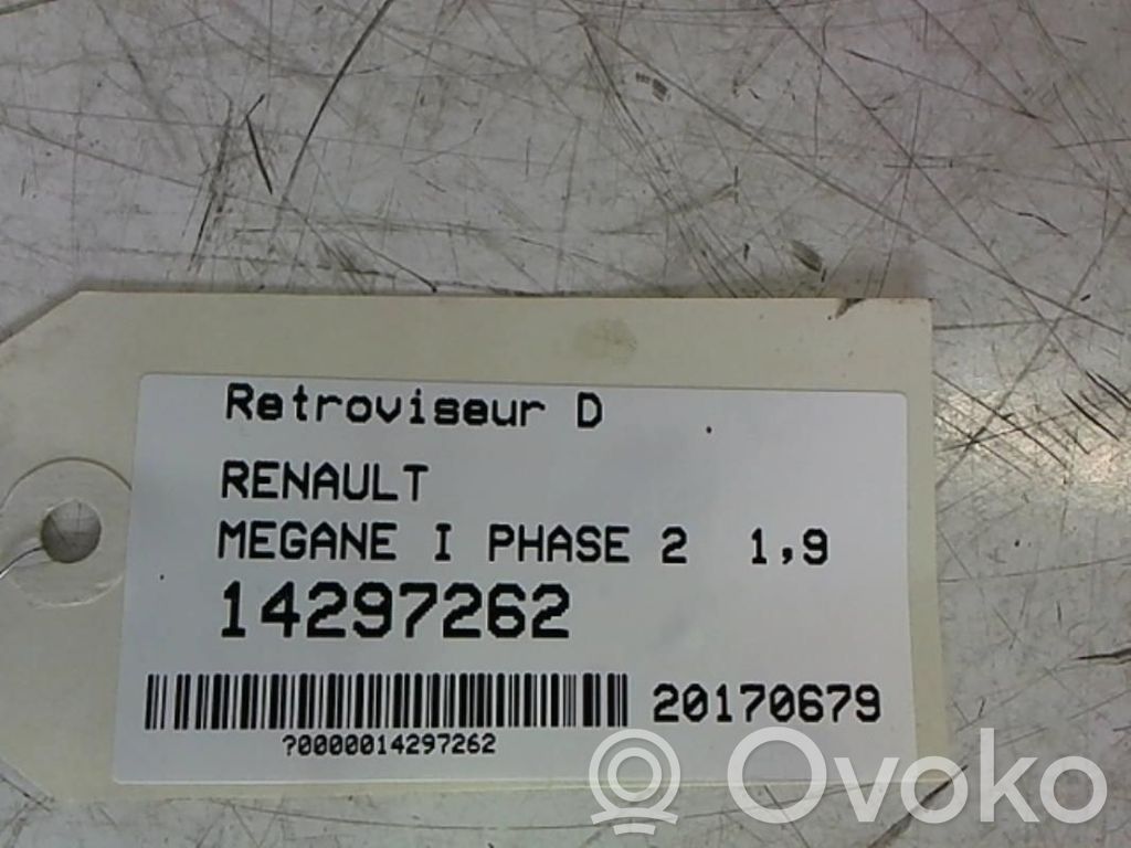Renault Megane I Manualne lusterko boczne drzwi przednich 