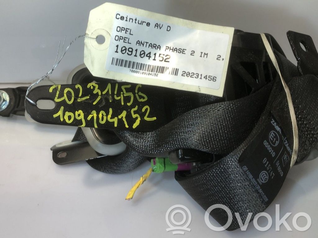 Opel Antara Cinturón delantero 
