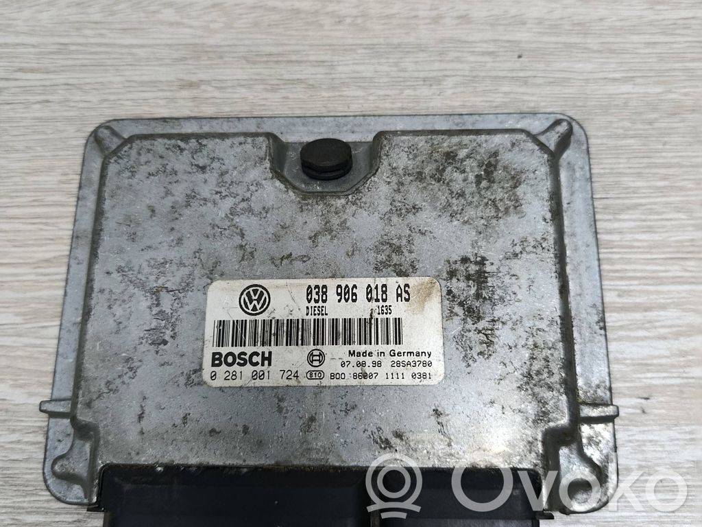 Engine control unit/module   038906018AS,28SA3780,0281001724