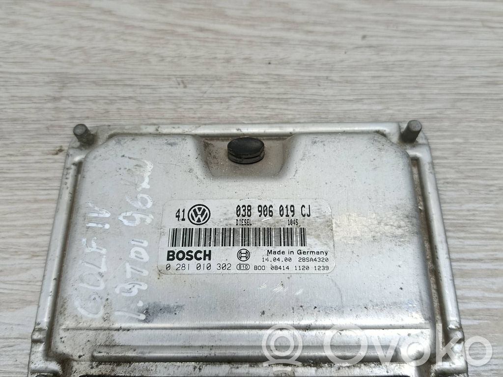 Engine control unit/module   038906019CJ,0281010302,28SA4320