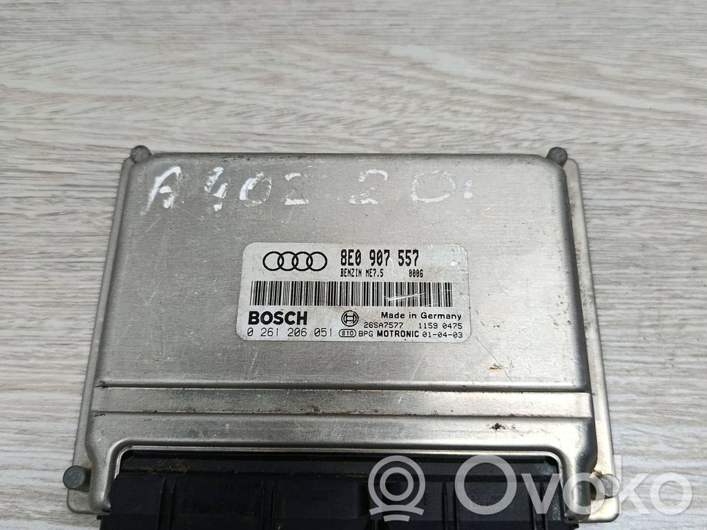 Engine control unit/module   8E0907557,26SA7577,0261206051
