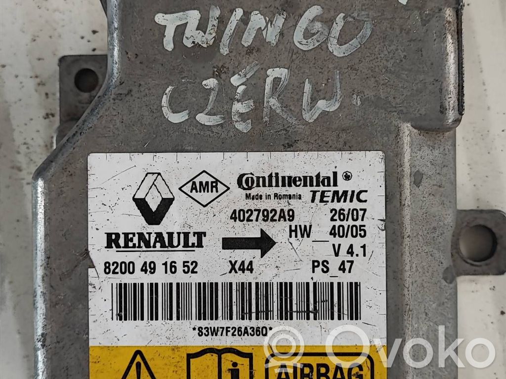 Renault Twingo II Unitate/modul de comandă airbaguri 