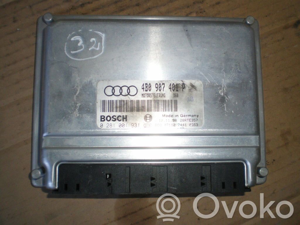 Engine control unit/module   4B0907401P,0281001931,BOSCH