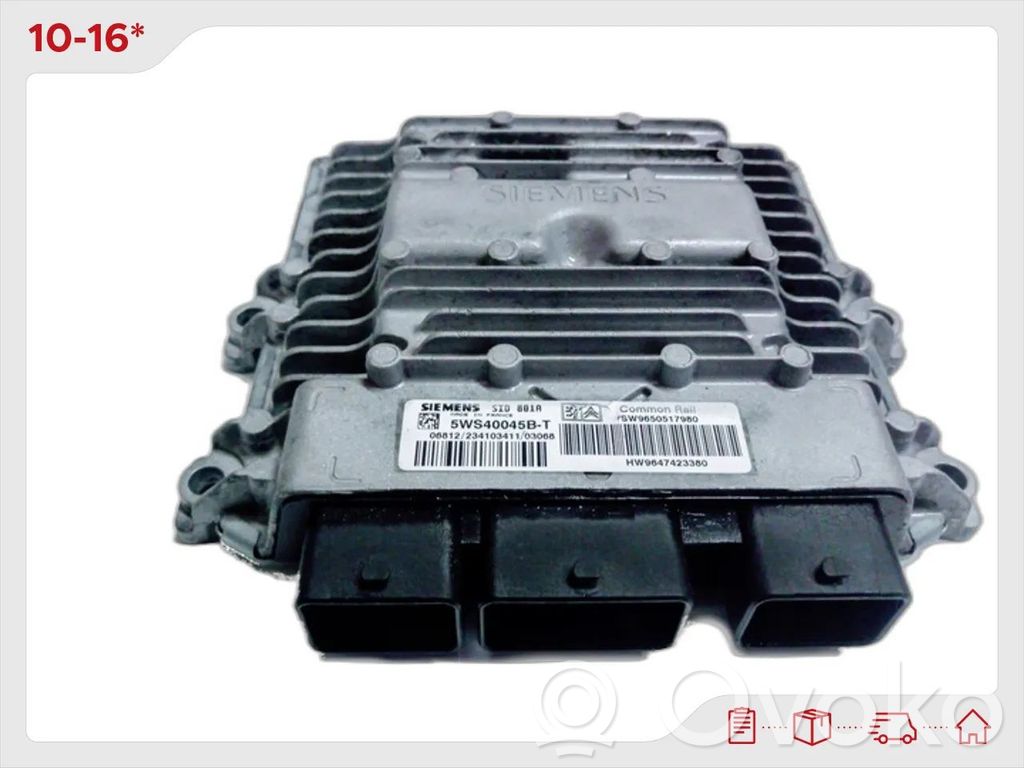 Peugeot 307 Unitate/modul de control motor 